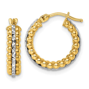 14k Two-tone Earrings Style TL1196 - Classique Jewelry Inc.