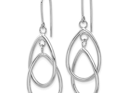 14k White Gold Earrings Style TL125 - Classique Jewelry Inc.