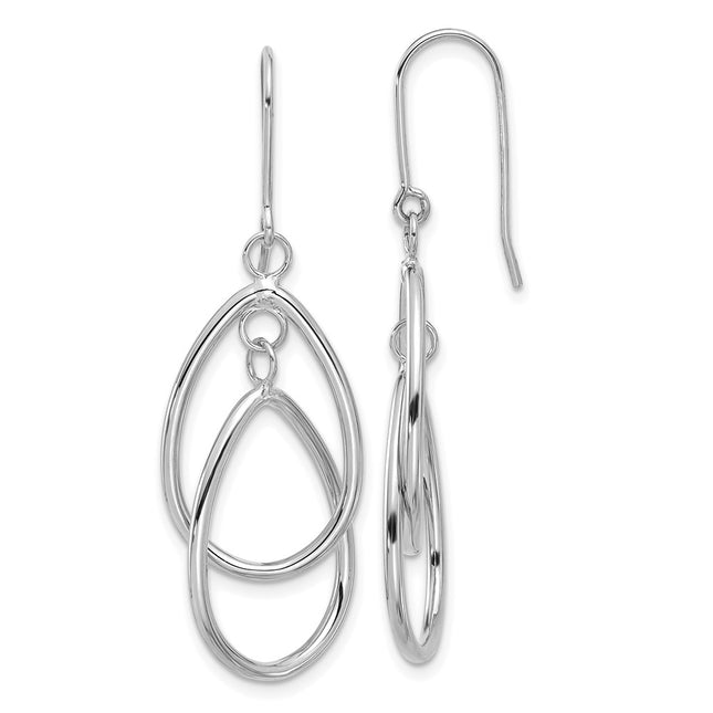 14k White Gold Earrings Style TL125 - Classique Jewelry Inc.