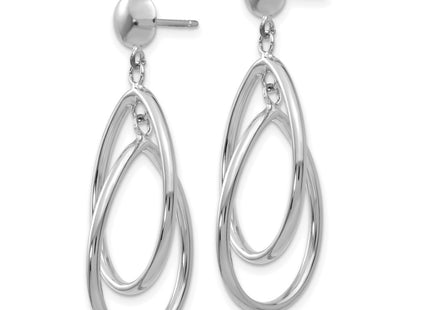 14k White Gold Earrings Style TL130 - Classique Jewelry Inc.