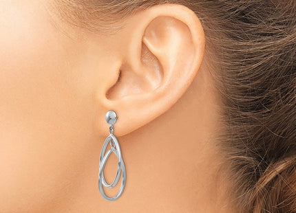 14k White Gold Earrings Style TL130 - Classique Jewelry Inc.