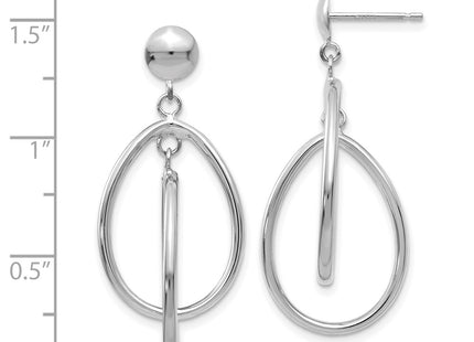 14k White Gold Earrings Style TL130 - Classique Jewelry Inc.