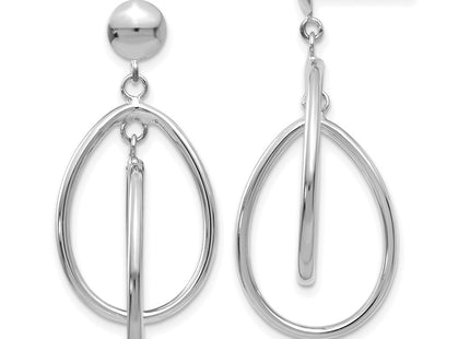 14k White Gold Earrings Style TL130 - Classique Jewelry Inc.