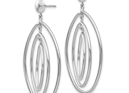 14k White Gold Earrings Style TL133 - Classique Jewelry Inc.
