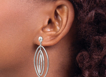 14k White Gold Earrings Style TL133 - Classique Jewelry Inc.