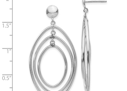 14k White Gold Earrings Style TL133 - Classique Jewelry Inc.
