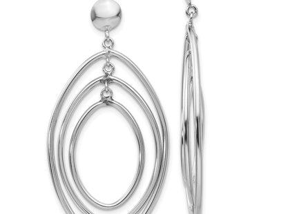 14k White Gold Earrings Style TL133 - Classique Jewelry Inc.