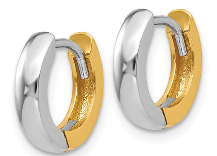 14K gold hoop earrings, alternate view