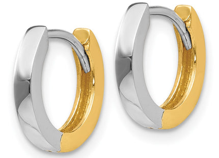 14K gold hoop earrings, alternate view