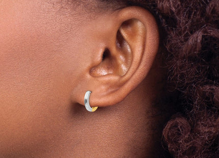 14K gold hoop earrings, another view