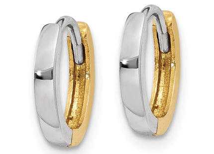 14k Two-tone Earrings Style TL157 - Classique Jewelry Inc.