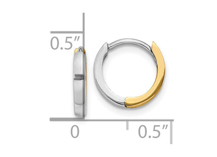 14k Two-tone Earrings Style TL157 - Classique Jewelry Inc.