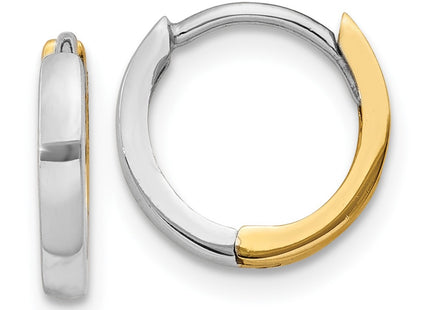 14k Two-tone Earrings Style TL157 - Classique Jewelry Inc.