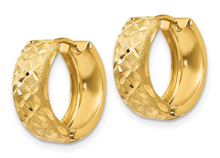 14K gold hoop earrings, alternate view