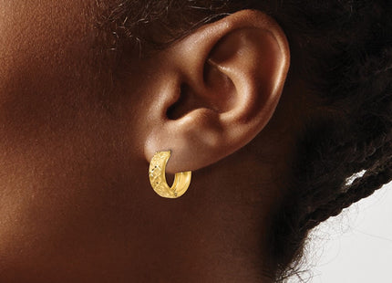 14K gold hoop earrings, another view