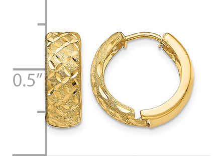 14K gold hoop earrings, further view