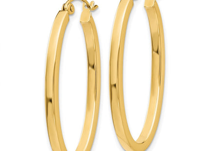 14k Oval Hoop Earrings (Style TL240)