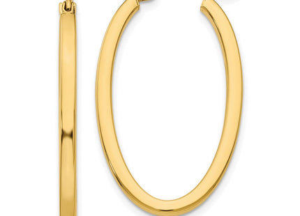 14k Oval Hoop Earrings (Style TL240)