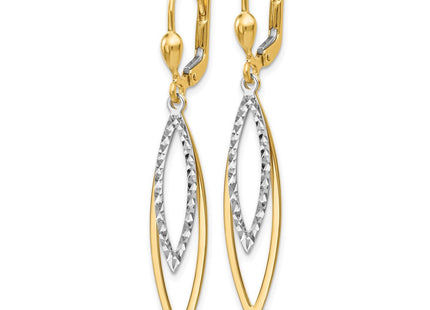 14K gold drop earrings, alternate view