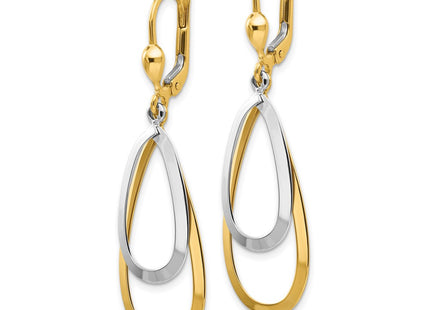 14k Two-tone Earrings Style TL308 - Classique Jewelry Inc.