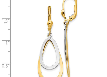 14k Two-tone Earrings Style TL308 - Classique Jewelry Inc.
