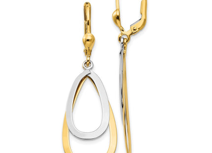 14k Two-tone Earrings Style TL308 - Classique Jewelry Inc.