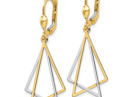 14k Two-tone Earrings Style TL318 - Classique Jewelry Inc.