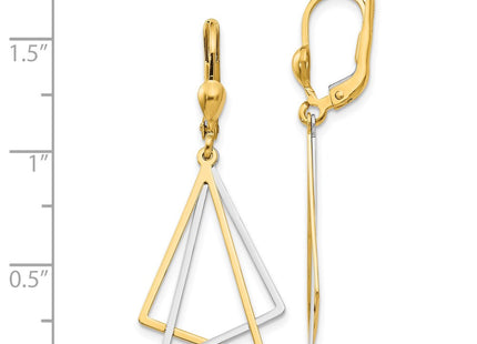 14k Two-tone Earrings Style TL318 - Classique Jewelry Inc.