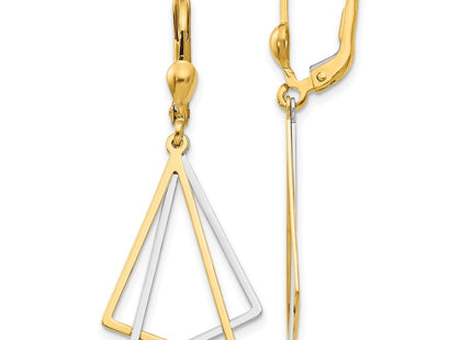 14k Two-tone Earrings Style TL318 - Classique Jewelry Inc.