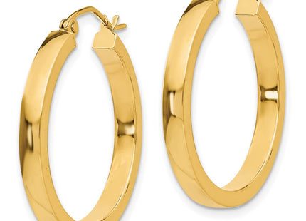 14K gold hoop earrings, alternate view