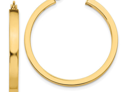 14k Square Tube Hoops (Style TL416)