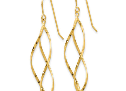14K Twisted Dangle Earrings (Style TL428)