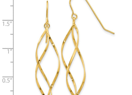 14K Twisted Dangle Earrings (Style TL428)
