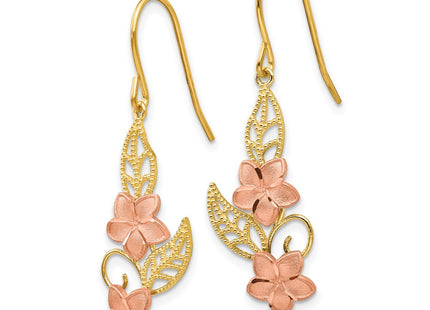 14k Two-tone Earrings Style TL456 - Classique Jewelry Inc.