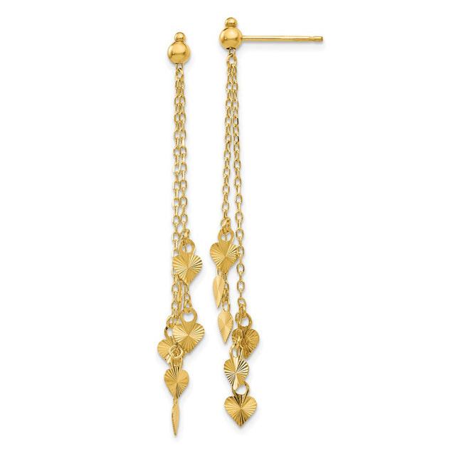 14k Yellow Gold Earrings Style TL461 - Classique Jewelry Inc.