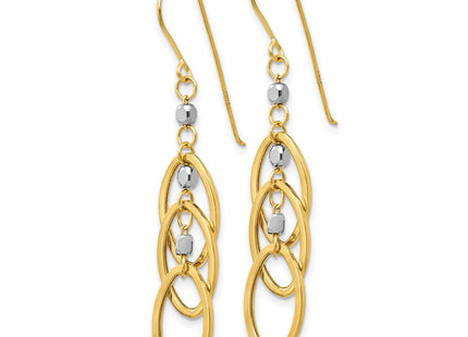 14k Two-tone Earrings Style TL471 - Classique Jewelry Inc.