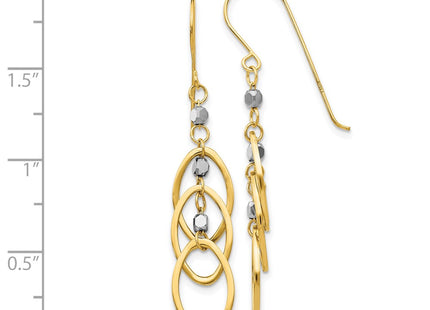 14k Two-tone Earrings Style TL471 - Classique Jewelry Inc.