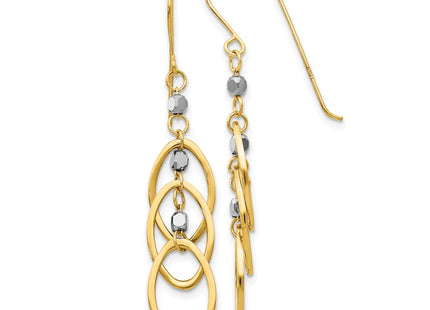 14k Two-tone Earrings Style TL471 - Classique Jewelry Inc.