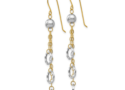14k Two-tone Earrings Style TL480 - Classique Jewelry Inc.
