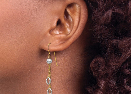 14k Two-tone Earrings Style TL480 - Classique Jewelry Inc.
