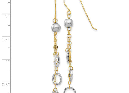 14k Two-tone Earrings Style TL480 - Classique Jewelry Inc.