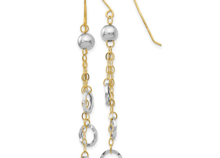14k Two-tone Earrings Style TL480 - Classique Jewelry Inc.