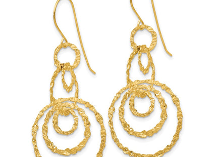 14k Yellow Gold Earrings Style TL498 - Classique Jewelry Inc.