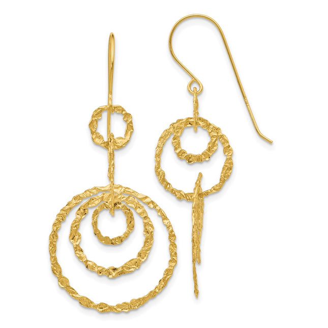 14k Yellow Gold Earrings Style TL498 - Classique Jewelry Inc.