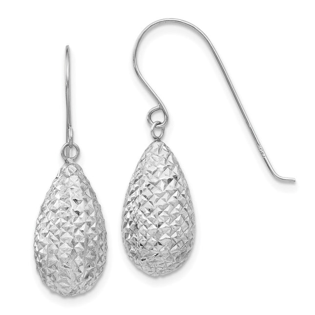 14k White Gold Earrings Style TL500 - Classique Jewelry Inc.