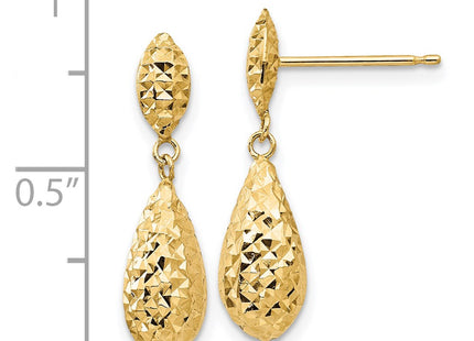 14k Yellow Gold Earrings Style TL506 - Classique Jewelry Inc.