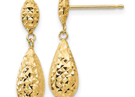 14k Yellow Gold Earrings Style TL506 - Classique Jewelry Inc.
