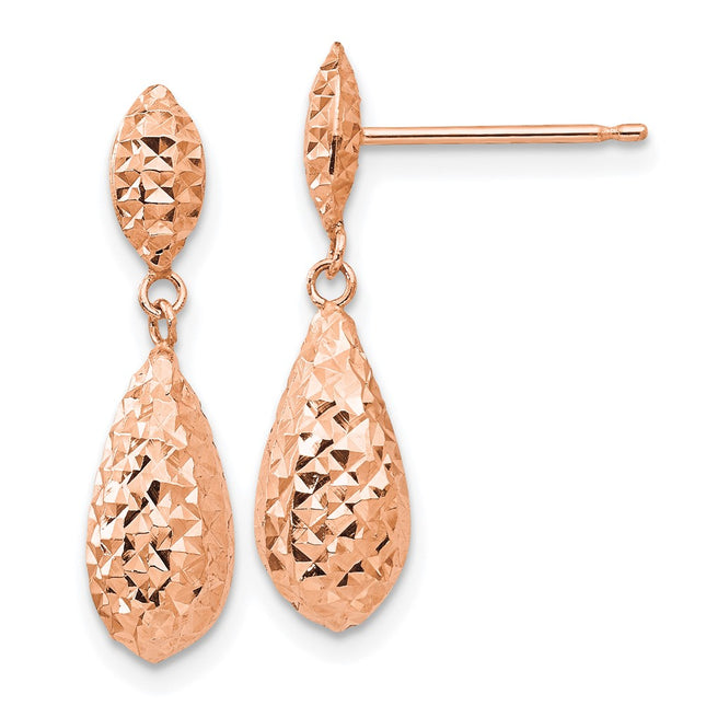14k Rose Gold Earrings Style TL506R - Classique Jewelry Inc.