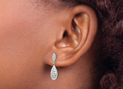 14k White Gold Earrings Style TL506W - Classique Jewelry Inc.