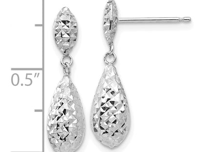 14k White Gold Earrings Style TL506W - Classique Jewelry Inc.